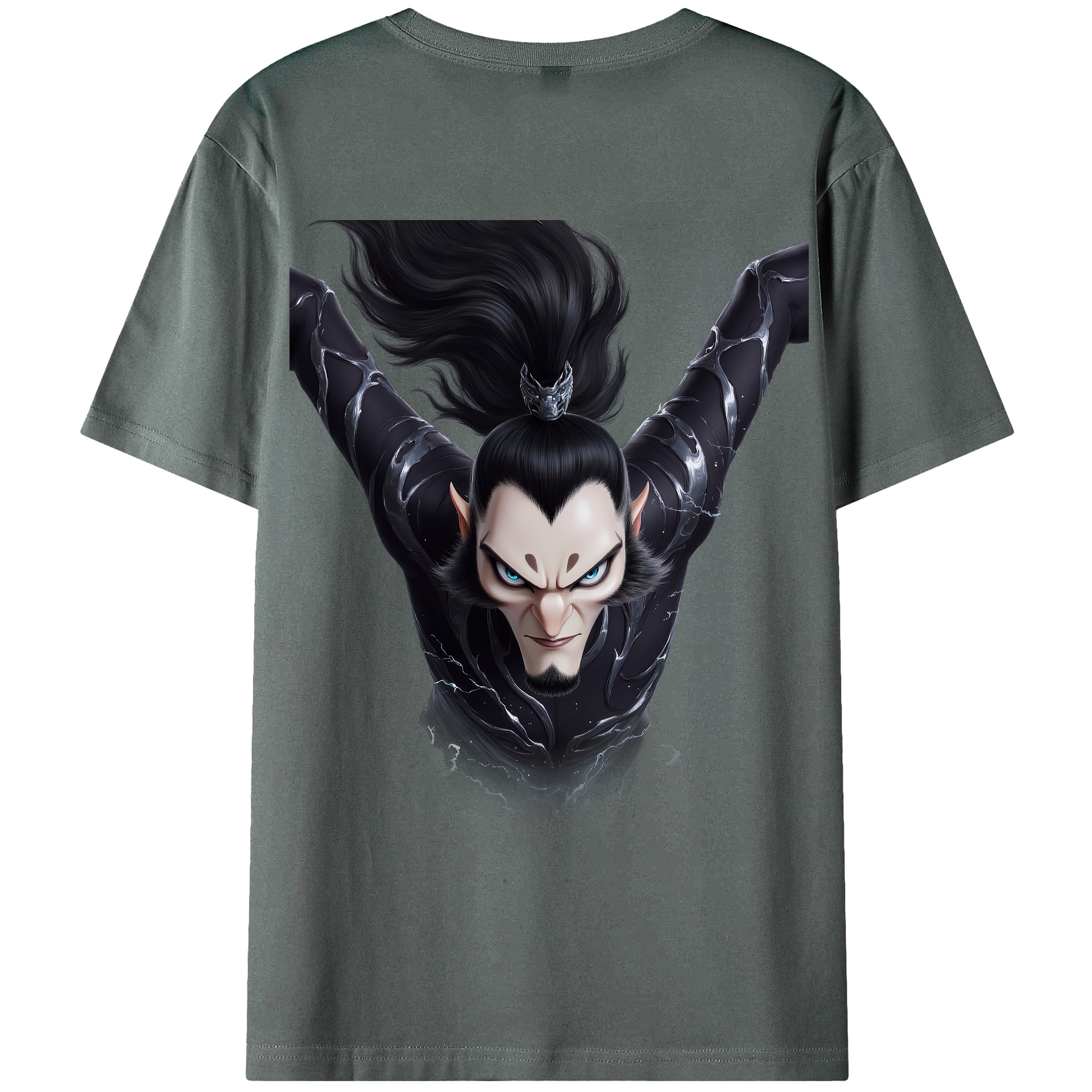 （画像用） Ne Zha 2 ナタ 魔童の大暴れ 綿100％半袖Tシャツ（背面プリント）